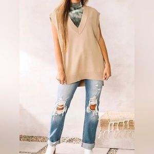 Willow and root oversized sweater vest